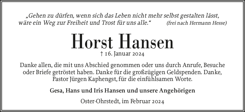 Horst Hansen
